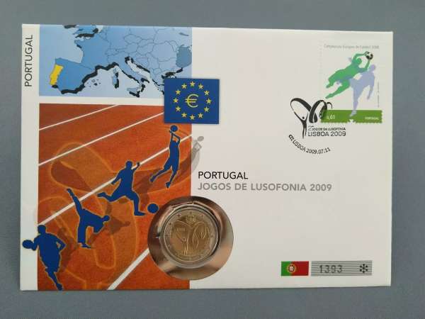 2 Euro Numisbrief Portugal - Lusophonie 2009