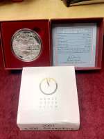 ANK Nr. 60 Schattenburg  2001 PP 500 Schilling Silber nur Box mit Schleife ANK Nr. 60 Schattenburg  2001 PP 500 Schilling Silber nur Box mit Schleife