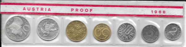 1968 Jahressatz Kursmünzensatz KMS Mintset