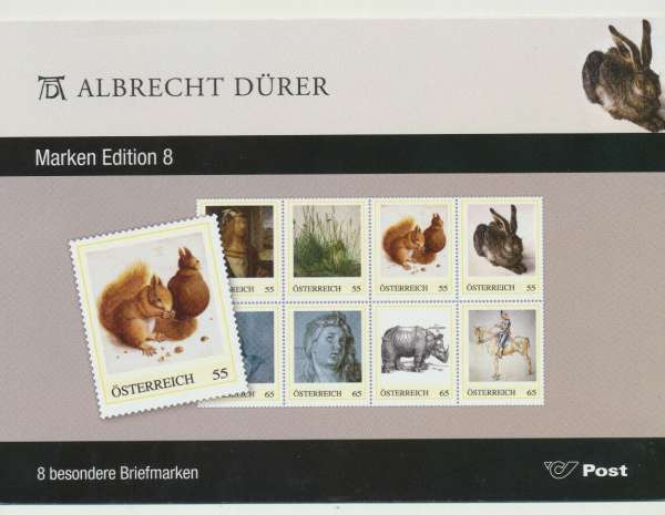 Albrecht Dürer"gestempelt 8 Stamps Marken Edition 8