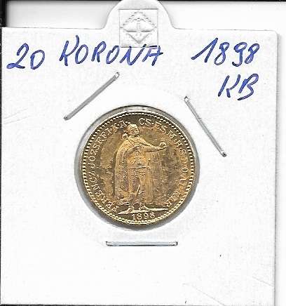 20 Korona 1898 KB Franz Joseph I Gold
