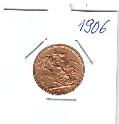 Sovereign 1906 Great Britain Großbritannien Edward VII