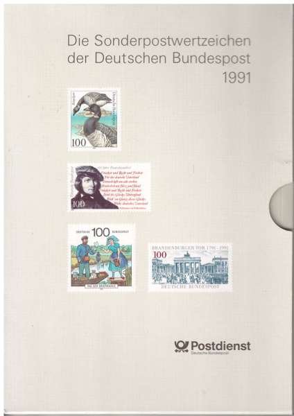 Postwertzeichen der Bundesrepublik Deutschland 1991 postfrisch komplett