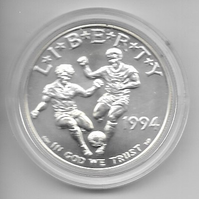 1 Dollar 1994 Silber USA Liberty World Cup USA 94