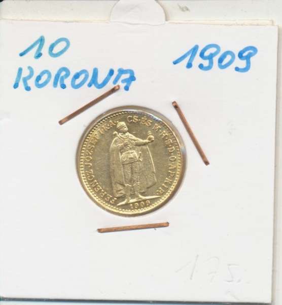 10 Korona 1909 KB Franz Joseph I Gold