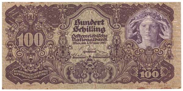 100 Schilling 3.1.1927 ANK Nr 217 Nr.1197-84634