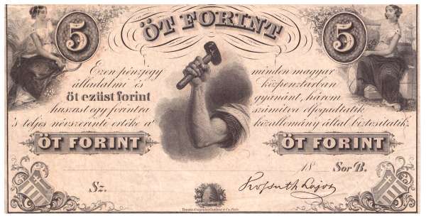 Ungarn / Hungary 5 Forint 1852 P.143