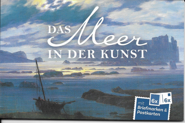 Das Meer in der Kunst Briefmarken & Postkarten Heft mit 6 Marken-Copy