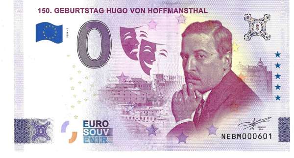 ANK.Nr. 150 Geb,Hugo von Hoffmanstahl 0 Euro Schein 2024-7 Fehler