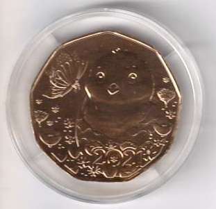 5 Euro 2021 Ostermünze Osterküken Vergoldet Kupfer