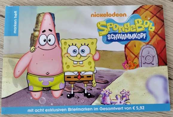 Spongebob Schwammkopf Marken Heft mit 8 Marken