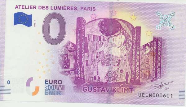 ANK.Nr.S3 Gustav Klimt 1 Der Kuss - Unc 0 Euro Schein 2018-1
