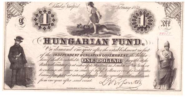 Ungarn / Hungary 1 Dollar1852 P.136