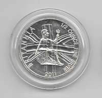 1 Pound Britania 2011  1/2 unze  Silber Elisabeth II 1 Pound Britania 2011  1/2 unze  Silber Elisabeth II