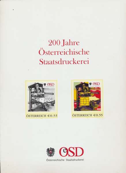 200 Jahre Österreichische Staatsdruckerei Postfrisch