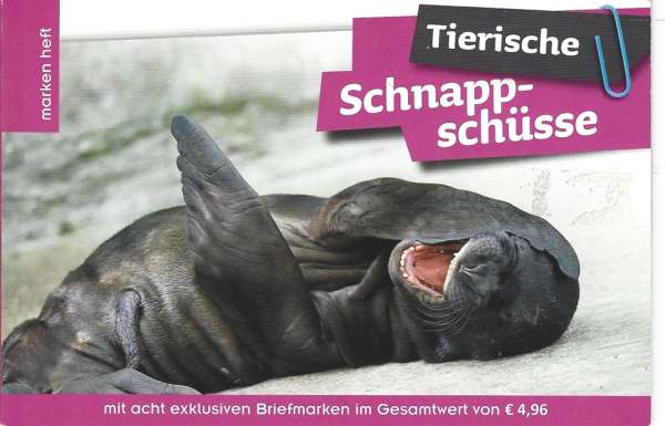 Tierische Schnapp Schüsse Markenheft mit 8 Marken