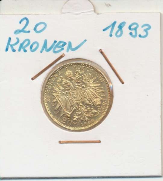 20 Corona Kronen 1893 Franz Joseph I Gold