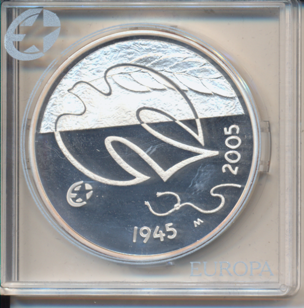 10 Euro 2005 Finnland PP Ag Silber 60 Jahre Frieden Europa Sternserie
