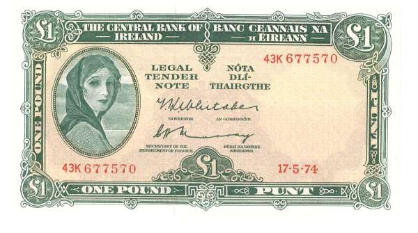Irland - 1 Pfund 1974 Unc Pi.64