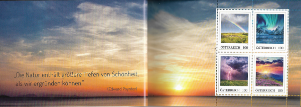 Beeindruckende Naturphänomene Postkartenheft mit 4 Marken+Postkarten