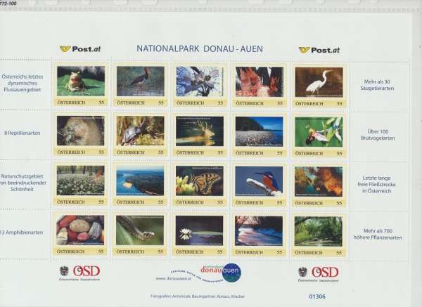 Nationalpark Donauauen 01306 Marken Edition 20 Postfrisch