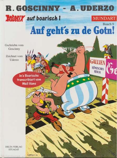 Hardcover Asterix Mundart : Buch 9 Auf geht s zu de Gotn! Buch
