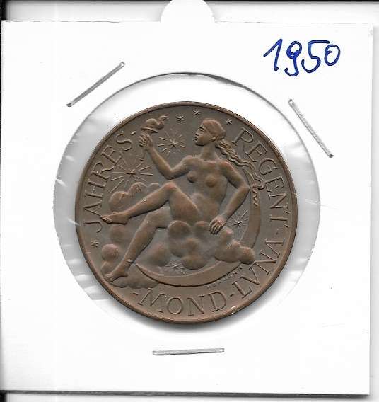 1950 Kalendermedaille Jahresregent Mond Bronze