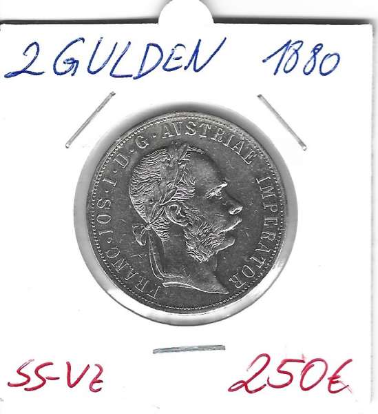 2 Gulden 1880 Silber Franz Joseph I