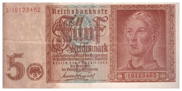 5 Reichsmark 1.8.1942 Ank.235