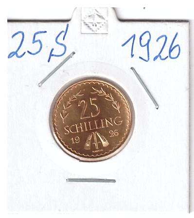 25 Schilling Gold 1926
