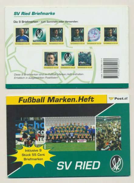 Fußball SV RIED 2004/05 Stamps Book Marken Heft