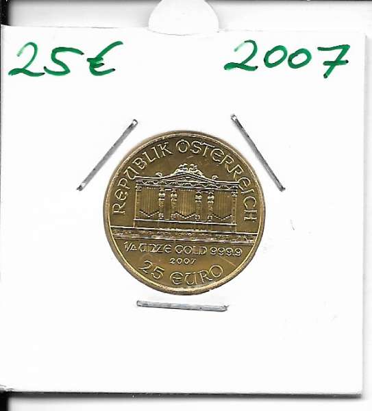 2007 Philharmoniker 1/4 Unze 25 € Euro 7,78 Gramm