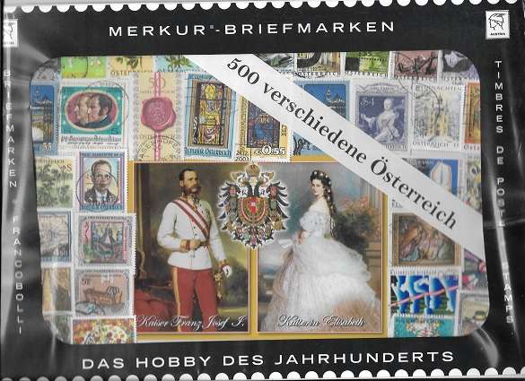 500 verschiedene Österreich Briefmarkenpaket
