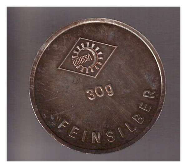 30 Gramm Feinsilber Barren Rund Ögussa ohne Feinheit