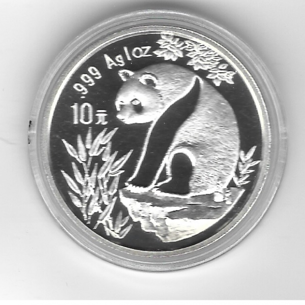 China 10 Yuan 1993 Panda 31,1g 1 Oz Silber Unze