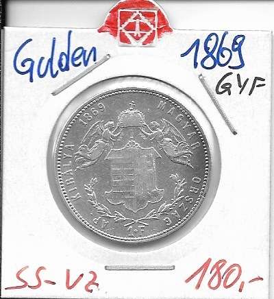 1 Gulden Forint 1869 GYF Silber Franz Joseph