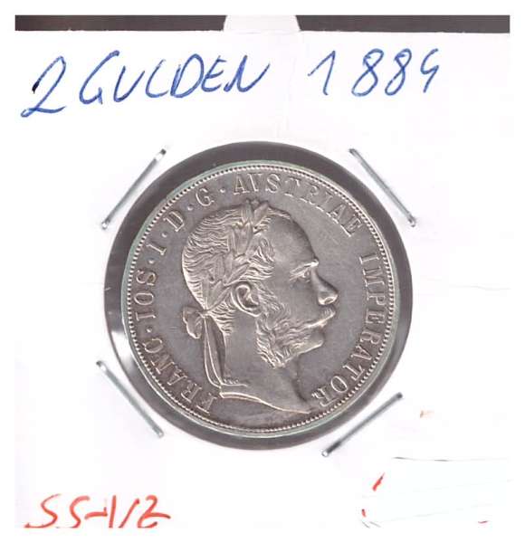 2 Gulden 1884 Silber Franz Joseph I
