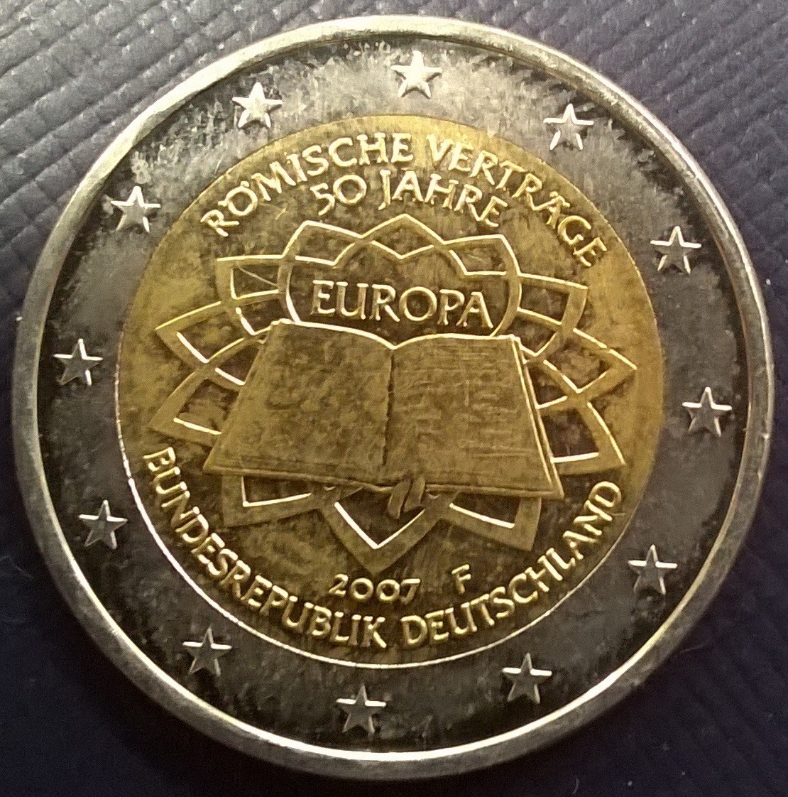 2 Euro Römische Verträge 2007 F Wert
