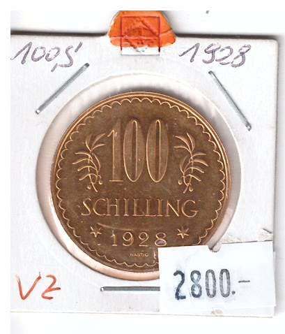 100 Schilling Gold 1928