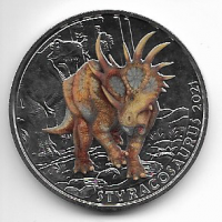 3 Euro 2021 Styracosaurus  Super Saurier Österreich 3 Euro 2021 Styracosaurus  Super Saurier Österreich