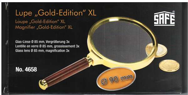 Stiellupe Gold Edition XL 3-FACHER VERGRÖSSERUNG Safe 4658