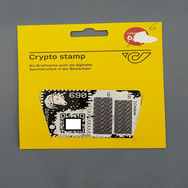 Österreich ANK Crypto Stamp - Blue Edition Blau/ first crypto stamp edition 6 stellig - Postfrisch