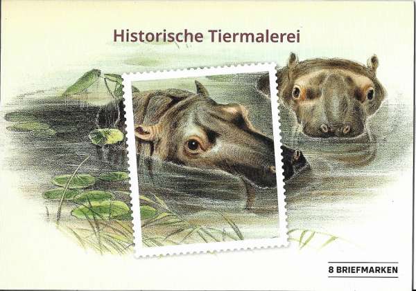 Historische Tiermalerei 8 Briefmarken Marken Edition 8