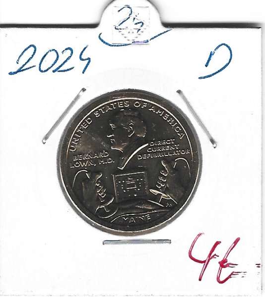 1 Dollar USA 2024 D Maine (24) American Innovation