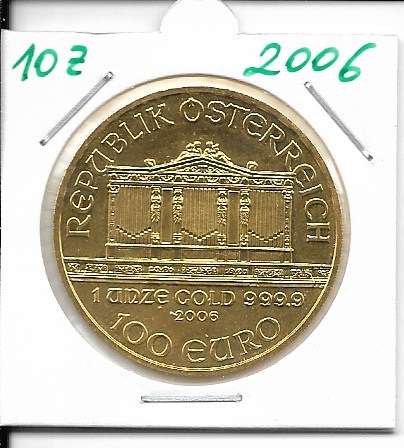 2006 Philharmoniker 1unze 100 Euro 31,1 Gramm