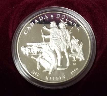 1 DOLLAR 1990 Henry Kelsey SILBER PP CANADA KANADA