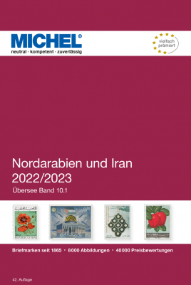 (ÜK 10/1) MICHEL ÜBERSEE-KATALOG Nr. 10 Teil 1 Nordarabien und Iran 2022/23