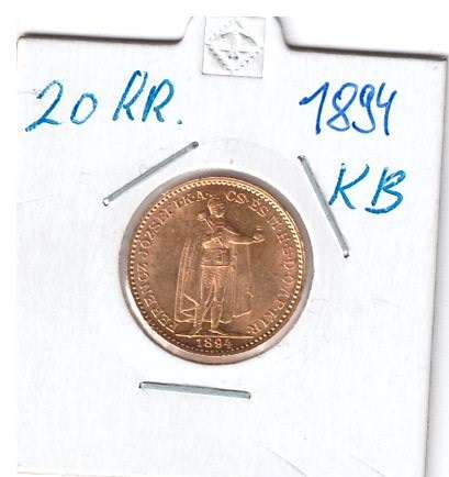 20 Korona 1894 KB Franz Joseph I Gold
