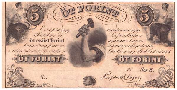 Ungarn / Hungary 5 Forint 1852 P.143