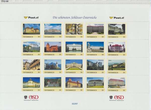 Die schönsten Schlösser Österreichs 02297 Marken Edition 20 Postfrisch